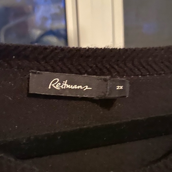 PLUS SIZE Reitmans Black Tunic Sweater Dress 2X - Picture 2 of 2